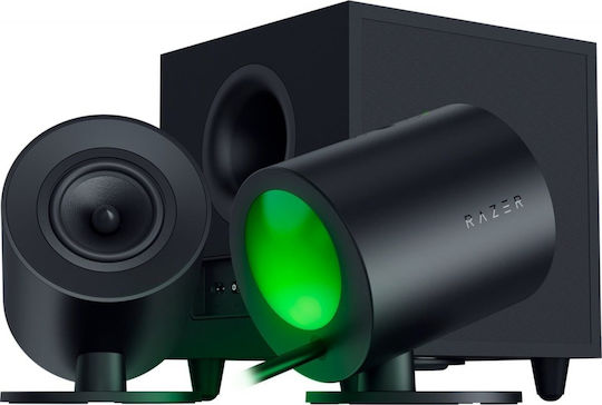 Razer Nommo V2 Безжични компютърни тонколони Компютърни тонколони 2.1 с RGB осветление и Bluetooth в Черен цвят