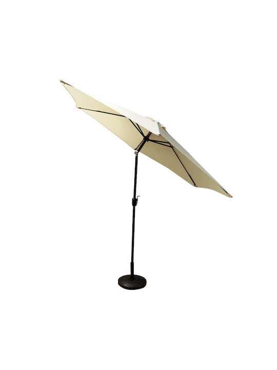 Umbrelă Rotundă Din Aluminiu Graciosa Bej / Negru Φ3xÎ2,55m