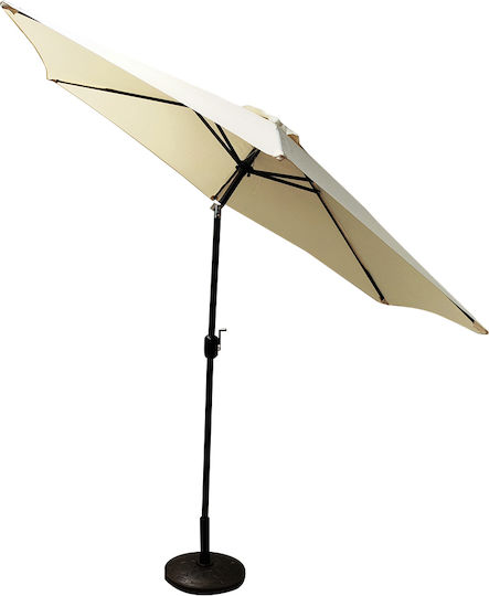 Umbrelă Rotundă Din Aluminiu Graciosa Bej / Negru Φ3xÎ2,55m