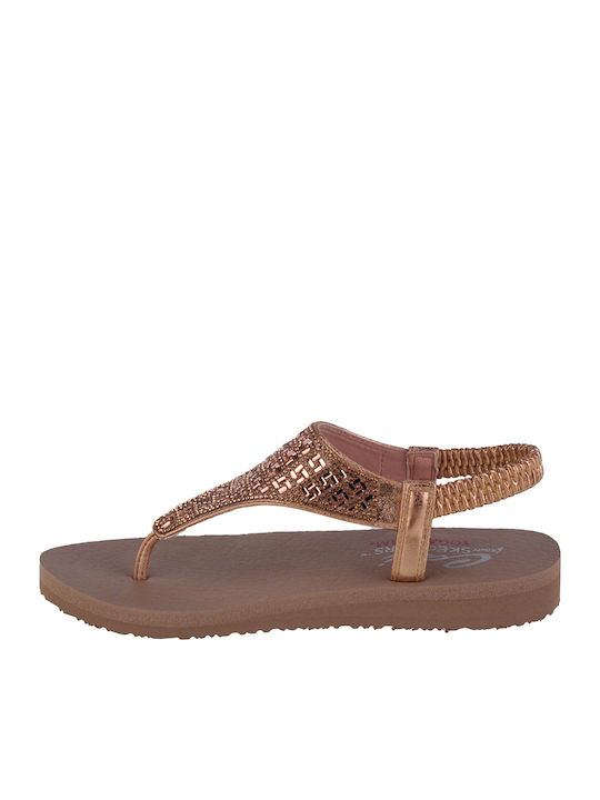 Meditation Sweet Rock Flache Sandalen für Damen in Rosa Farbe