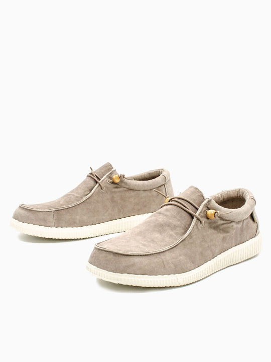 Walk In Pitas WP150-Wallaby Washed Beige Herren Anatomische Mokassins