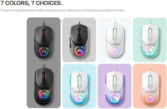 Marvo Fit Lite RGB Gaming Mouse 12000 DPI White
