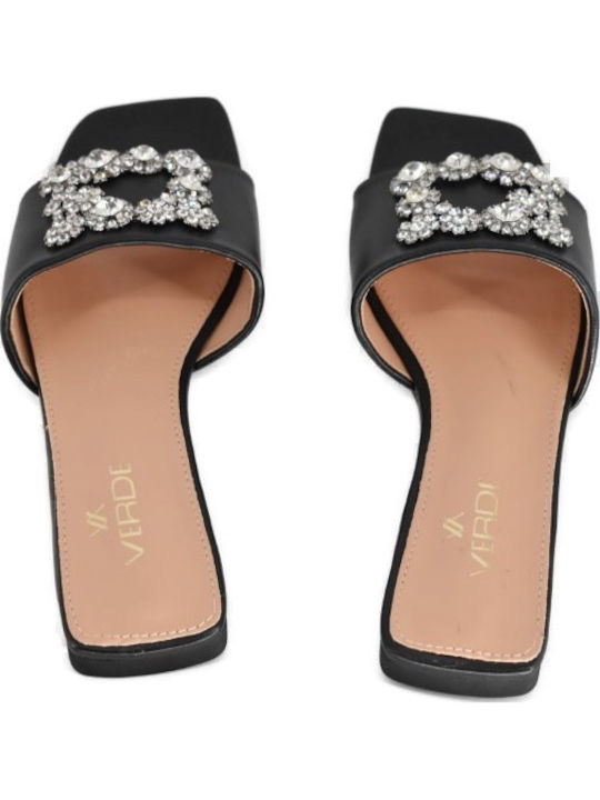 Flache Sandalen für Damen in Schwarz Farbe