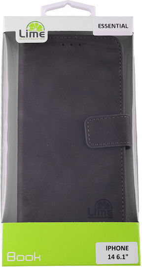 Lime Essential Magnet Book Δερματίνης Γκρι (iPhone 14)