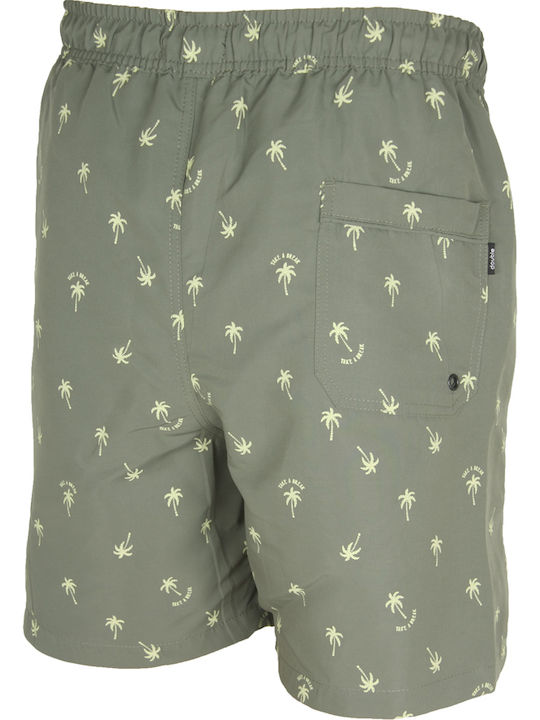 Men's Swimwear Shorts Green with Patterns