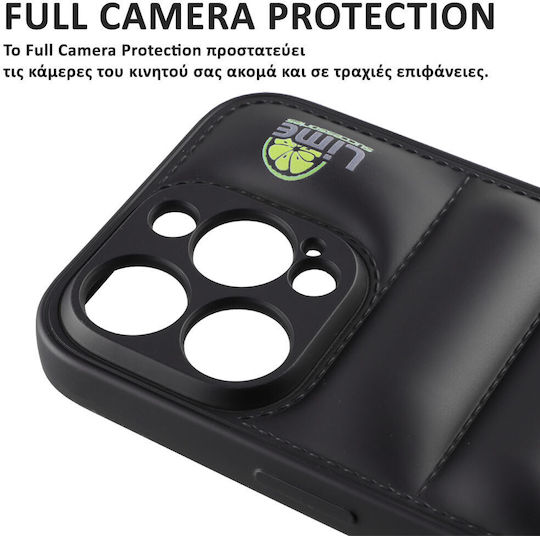 Lime Bumpy Puffer Задна корица Силикон с Каишка Черен (iPhone 14 Pro Max)