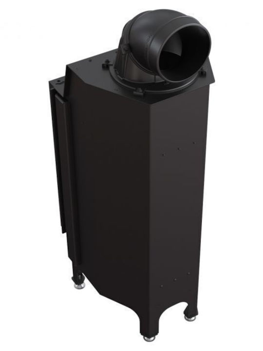 Kratki Nadia 9 Black Kaminofen Holz 9kW Gerade mit einer zu öffnenden Tür