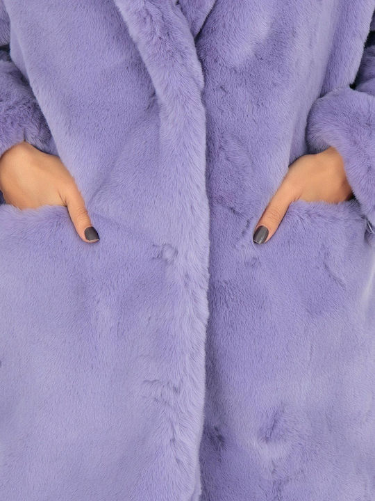 Дамска кожухарка Лилав FUR-1800 (PRPL)