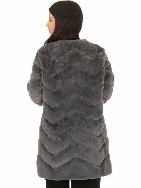 Women's Long Fur Gray
