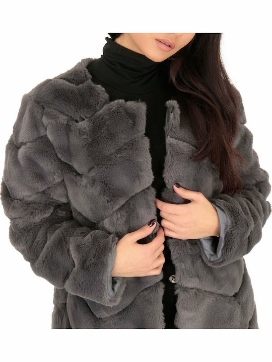Women's Long Fur Gray