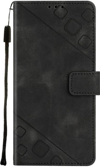 Embossed Wallet Synthetic Leather Black (OnePlus Nord CE 2 Lite)