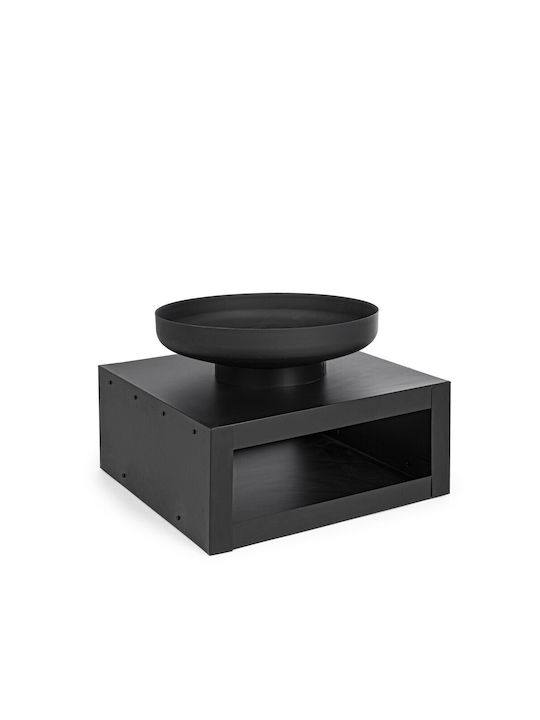 Bizzotto Firepit Log Black Gray 70x70x38cm