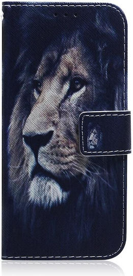 Coloured Drawing Lion Wallet Synthetic Leather Multicolour (OnePlus Nord CE 2 Lite)