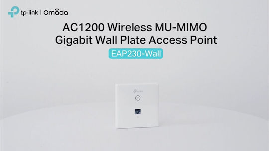 TP-LINK EAP230-Wall v1 Zugriffspunkt Wi‑Fi 5 Dualband (2,4 & 5 GHz) in Einzelner Bausatz