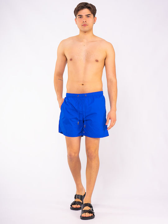 Men's Bermuda shorts monochrome swimwear | MW100 Wade - Blue