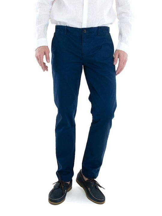 Scotch & Soda Pantaloni pentru bărbați Chino cu Croială Slim Albastru