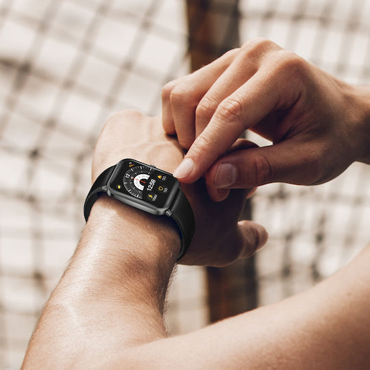 QCY GTS S2 44mm Smartwatch mit Pulsmesser (Schwarz)