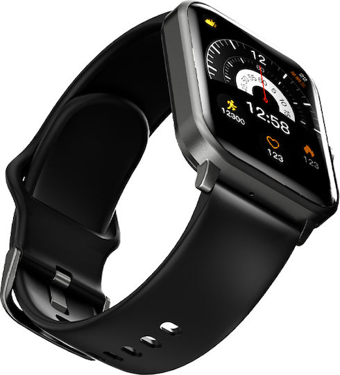 QCY GTS S2 44mm Smartwatch mit Pulsmesser (Schwarz)