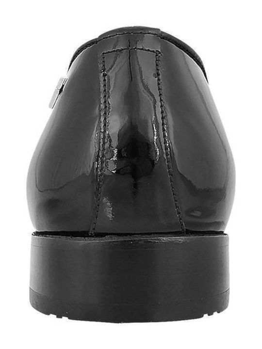 Men's Patent Leather Monk Shoes Black