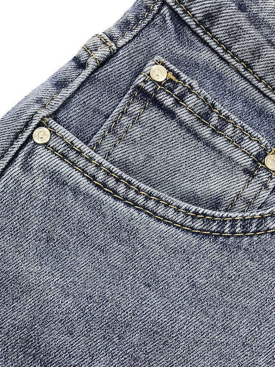SJ-1233 Denim Midi Rock Blau