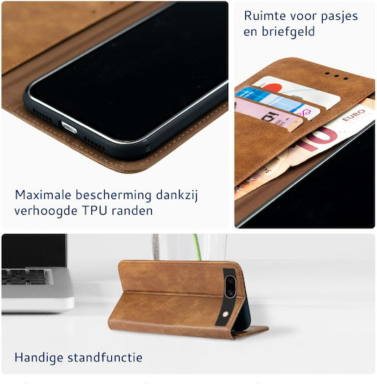 Rosso Element Brieftasche Synthetisches Leder Braun (Google Pixel 7a)