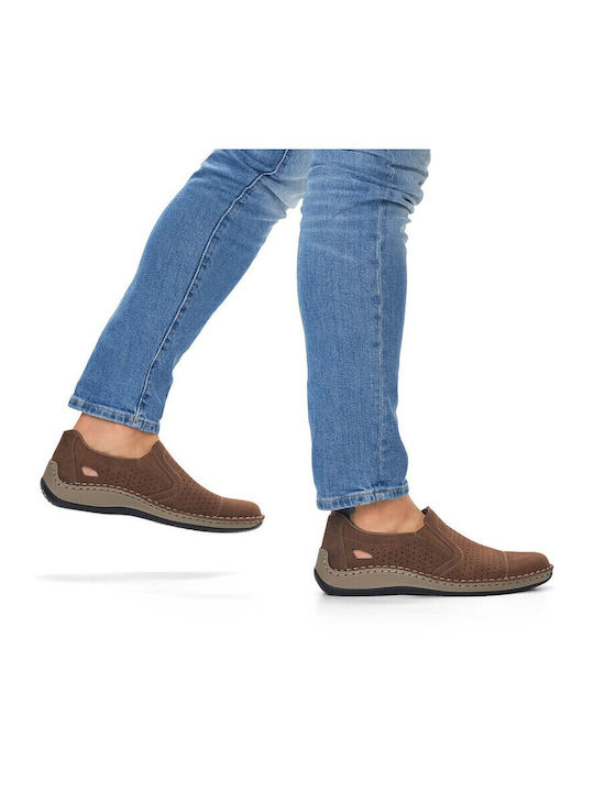 Leder Herren Slip-Ons Braun