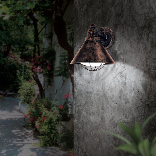Eglo Barrosela Wall-Mounted Outdoor Lighting with Shade 22x24cm Eglo Barrosela Wall-Mounted Outdoor Lighting with Shade 22x24cm
