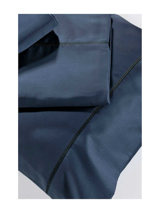 Down Town Home S250 Σετ Σεντόνια Υπέρδιπλα 245x270εκ. 08 Navy (4τμχ)