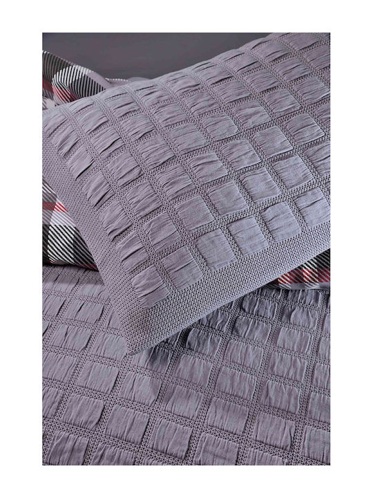 Down Town Home Κουβέρτα Πικέ Μονή 170x240εκ. Lilac
