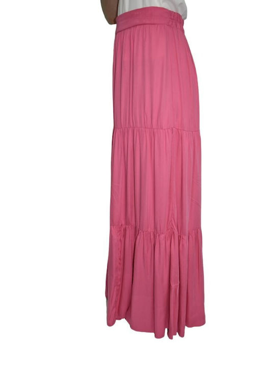 Desiree High Waist Maxi Skirt in Pink color