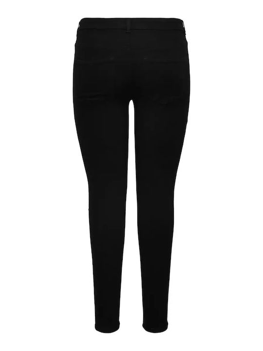 Hoch tailliert Damenjeans in Enger Passform Schwarz