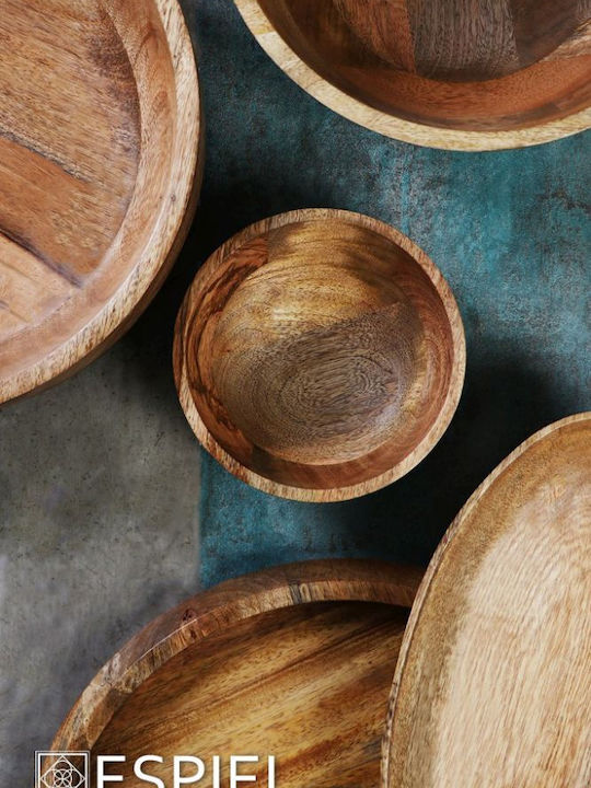 Espiel Mango Decorative Bowl Brown 40x40x12cm