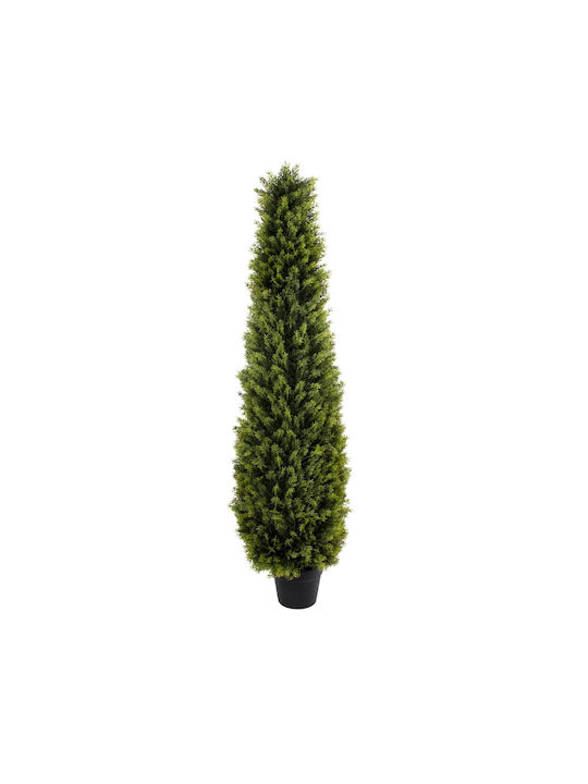 GloboStar Plantă Artificială în Ghiveci Artificial Garden CYPRESSUS SEMPERVIRENS Green 120cm 1buc