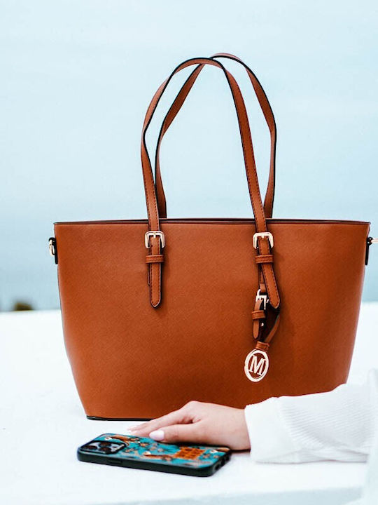 Γυναικεία Τσάντα Shopper Ώμου Ταμπά
