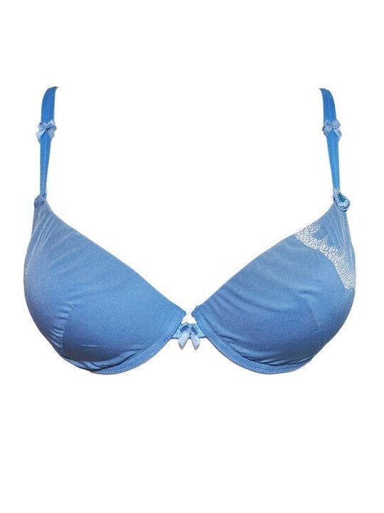 Luna Push Up Bra Underwire Light Blue