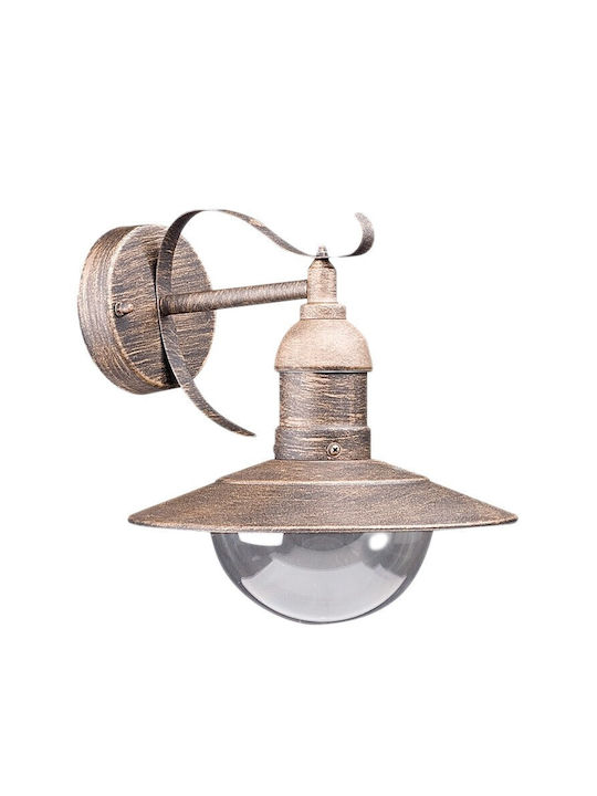 Avide Imperial 15.001.1586 AOLWE27-IMP-AG Iluminat Exterior Montat Pe Perete Cu Umbră 20cm Avide Imperial 15.001.1586 AOLWE27-IMP-AG Iluminat Exterior Montat Pe Perete Cu Umbră 20cm