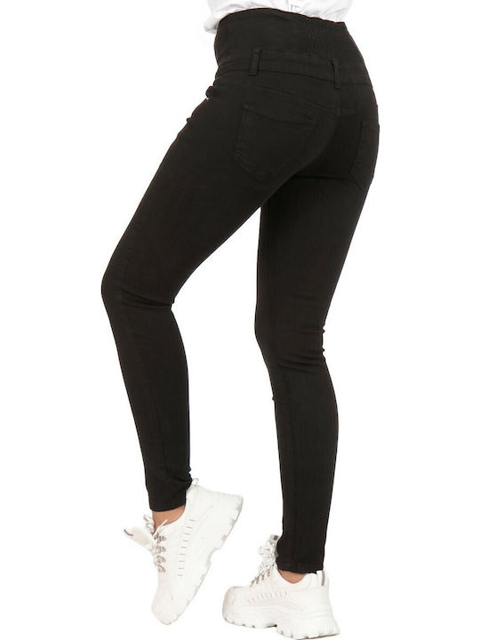 High Waist Women's Jean Trousers Black