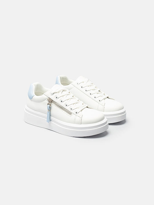 InShoes Damen Flatforms Sneakers White / Blue