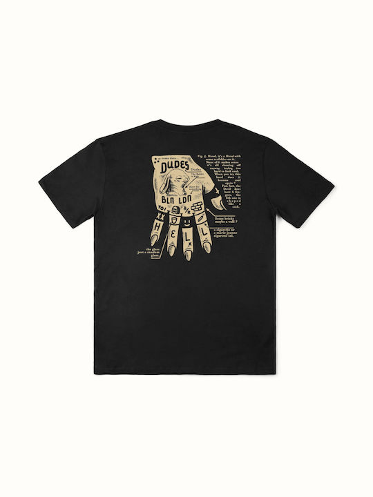 The Dudes Dead Hand Ανδρικό T-shirt Κοντομάνικο Μαύρο