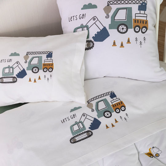 Borea Kids Decorative Pillow Printed Crane White 45x45cm