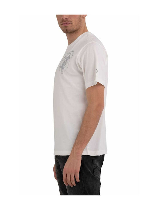 Replay Herren T-Shirt Kurzarm Weiß