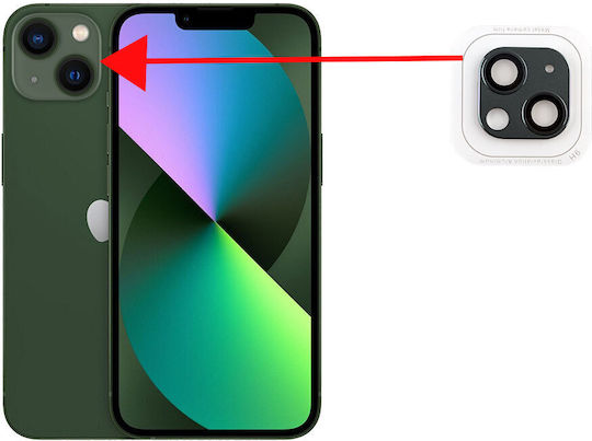 Volte-Tel 9H 0.30mm Camera Protection Tempered Glass Green for the iPhone 13 / 13 mini