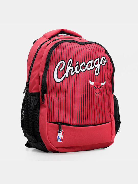 Back Me Up NBA Chicago Bulls Retro School Bag Backpack Junior High-High School Chicago Bulls Retro with Water Bottle Holder 30Liters