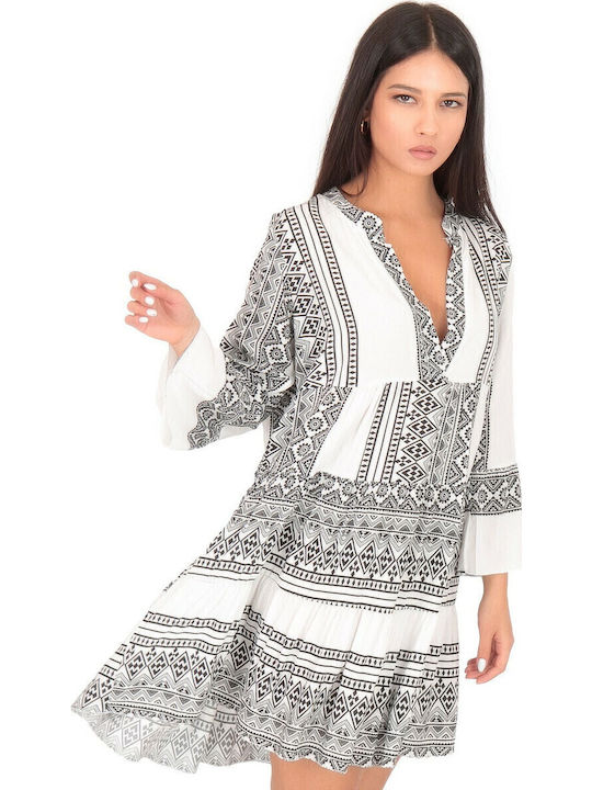 Sommer Mini Damenkleid Weiß