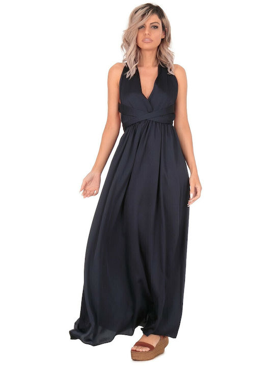 Sommer Maxi Damenkleid Marineblau