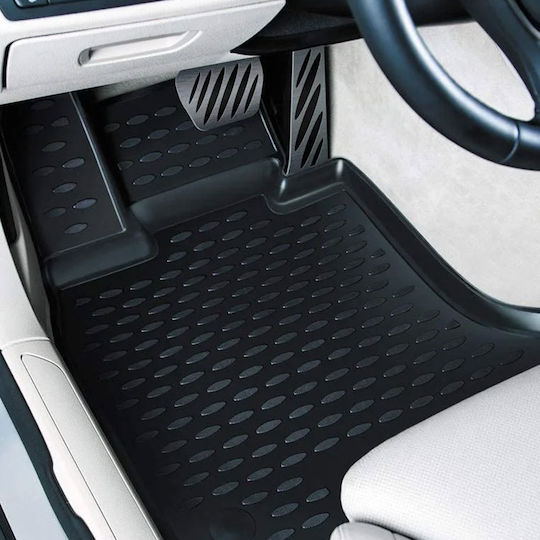 Novline Set of Front and Rear Mats 4pcs Tray Type for Hyundai i20 2014+ Black