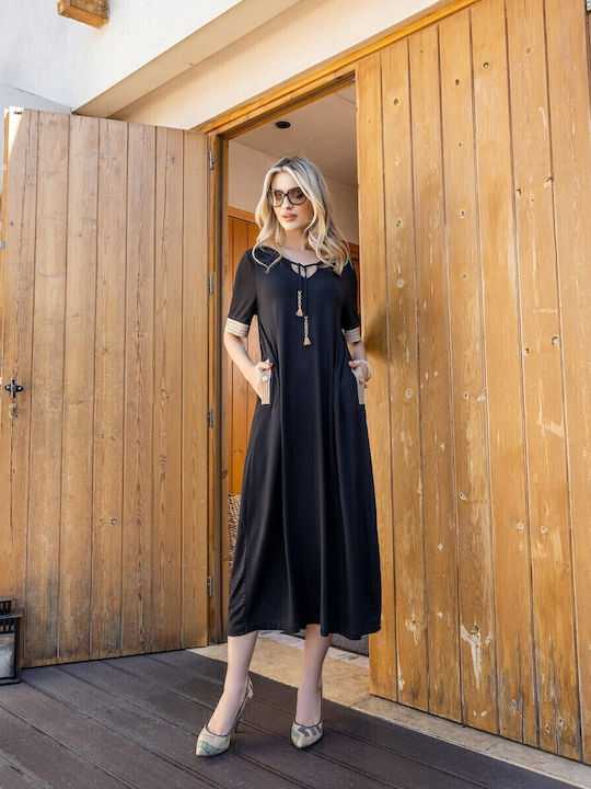 Summer Midi Dress Black