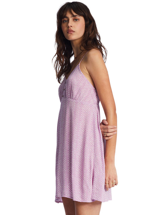 Billabong As If Καλοκαιρινό Mini Φόρεμα Lilac Dream