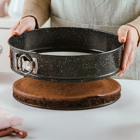 Nava Marble Aluminum Cake Baking Pan with Removable Bottom Nature 22x22x7cm