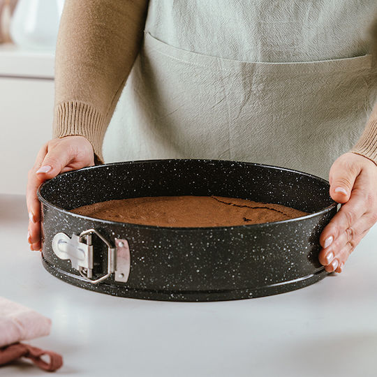 Nava Marble Aluminum Cake Baking Pan with Removable Bottom Nature 22x22x7cm